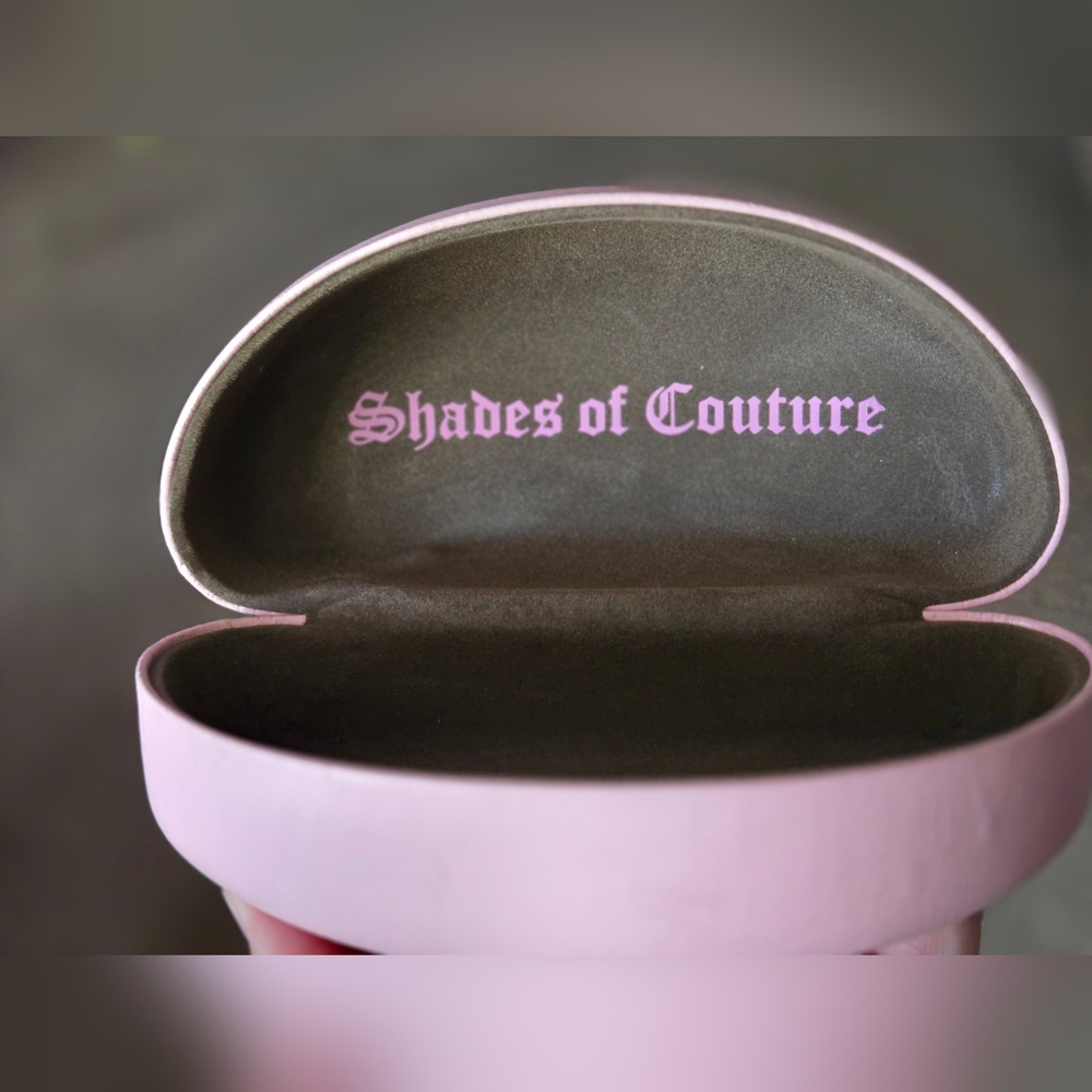 Juicy Couture Hard Glasses Case Eyeglasses Sunglasses Case Pink Authentic Empty - Picture 2 of 7